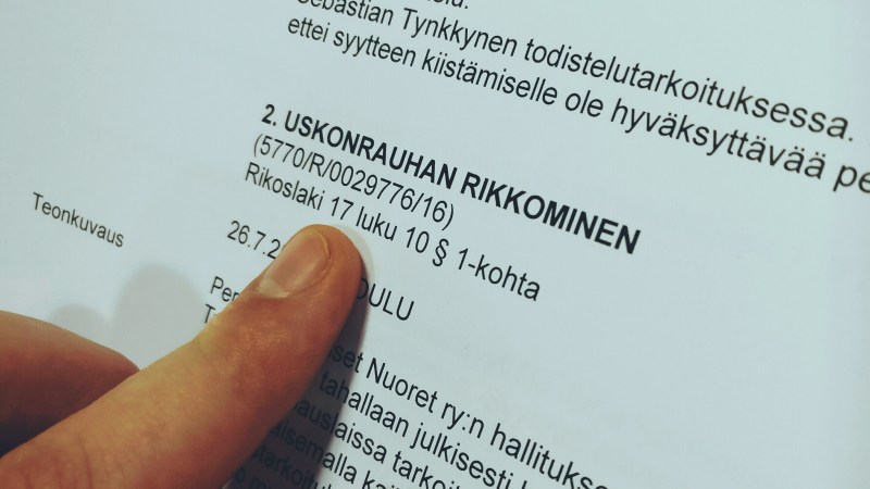 Sananvapausoikeudenkäynnin 11.1. oikeusasiakirjat ennakkoon&nbsp;julkaistu